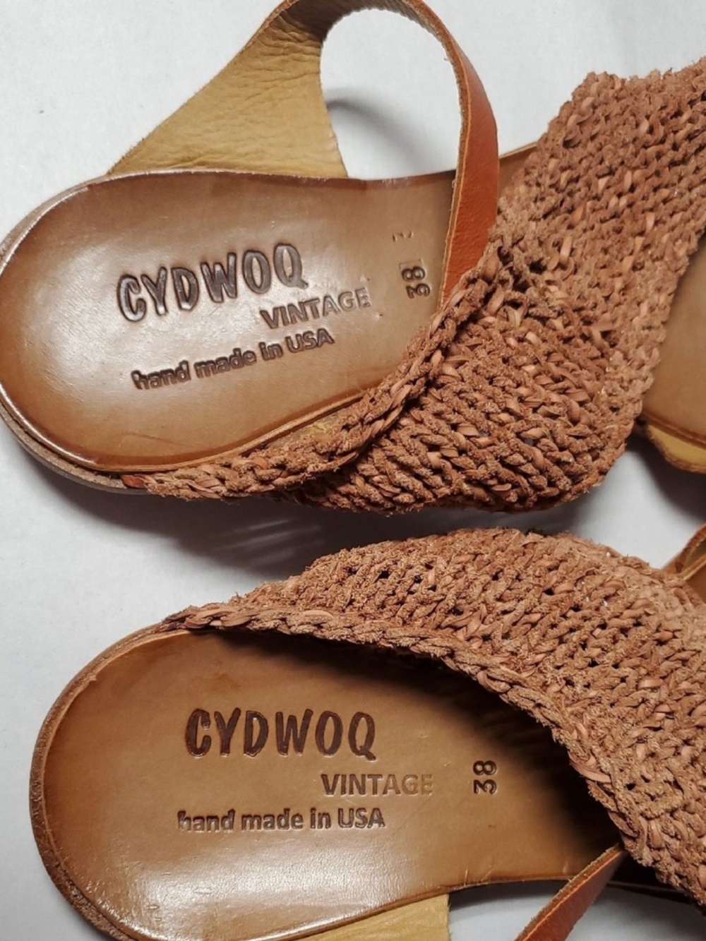 Sundance Catalog CYDWOQ Kiosk Women's Brown Woven Leather Sandals Size 38 BoHoSu - Picture 5 of 8